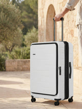 Expandable Hard Shell Carry-On Luggage with Front Pocket & TSA-Approved Lock - Lightweight Travel Suitcase