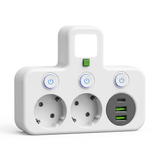 Wall-Mount Power Strip – USB-C & USB-A Ports, 2500W & Surge Protection