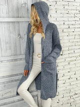 Long women's knitted cardigan for autumn & winter – Elara