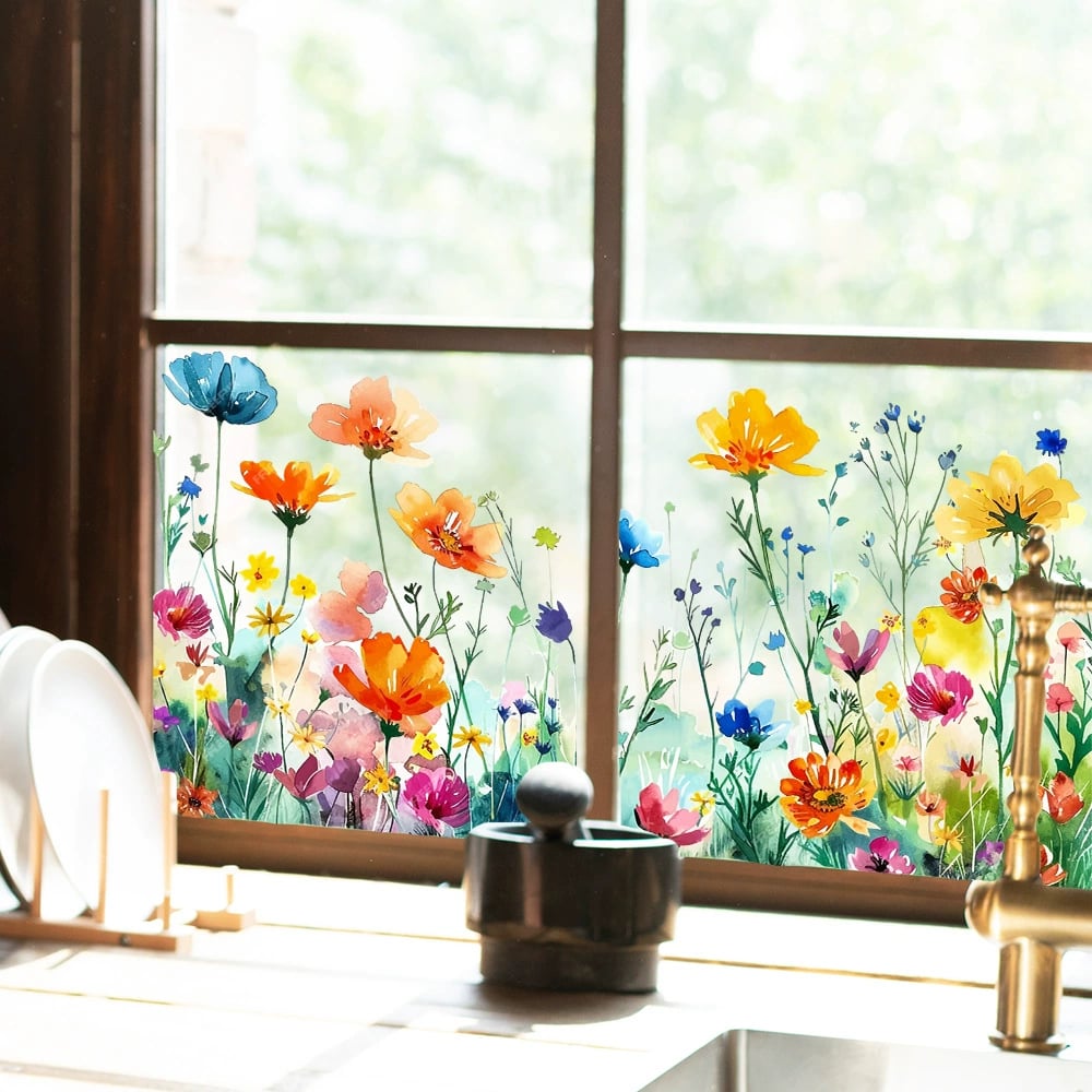 Optimized Product Title: "Blumen- und Schmetterling Fensteraufkleber – Dekorative Wandtattoos für Fenster und Wände" 

This title includes relevant keywords while also providing a clear description of the product's purpose and appeal.