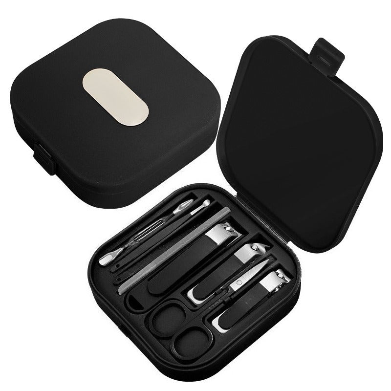 Stainless Steel Manicure Set – 6 Tools, 0.02mm Blade & Travel Case