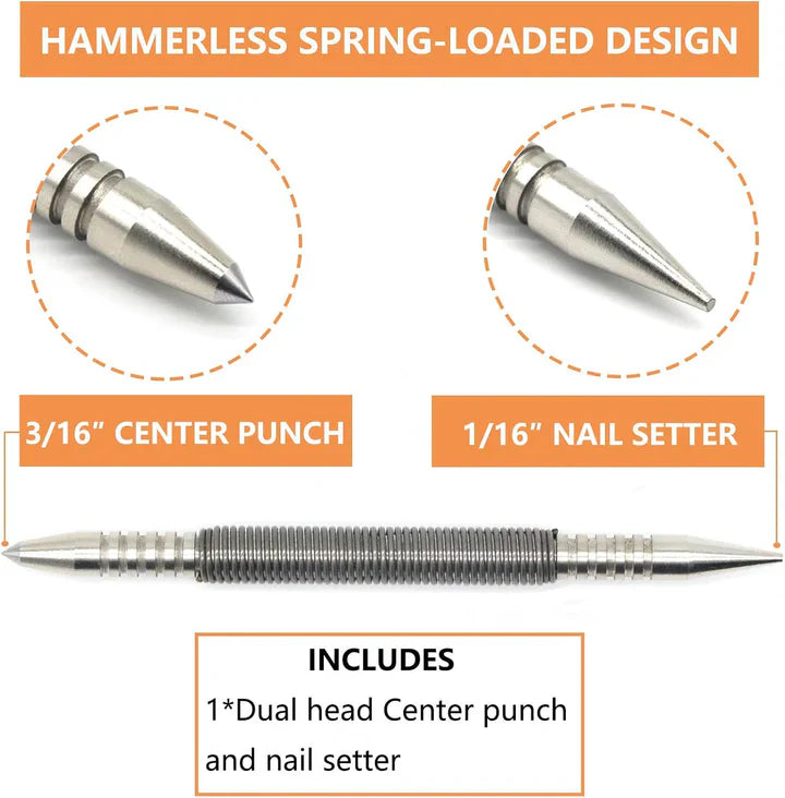 Enhanced Product Title: "Automatischer Körner – Präzises Markieren ohne Hammer für Metall und Holz" 

This title includes keywords that improve search visibility while clearly describing the product's benefits and applications.