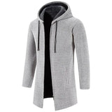 Stylische Elias Herrenjacke - Mittellang mit Kapuze & Wattiertem Fleece für Optimalen Komfort