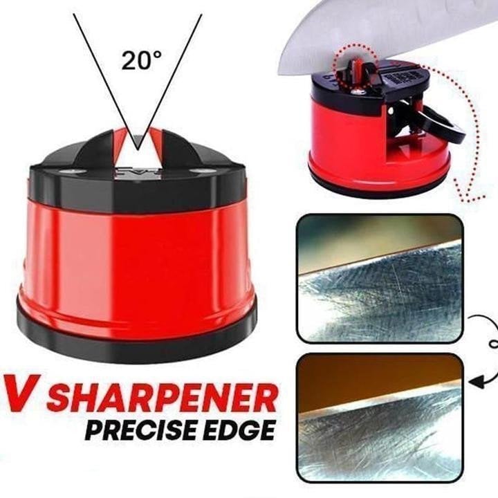 Manual Knife Sharpener – Suction Base, Fixed-Angle Guide & Ergonomic Grip