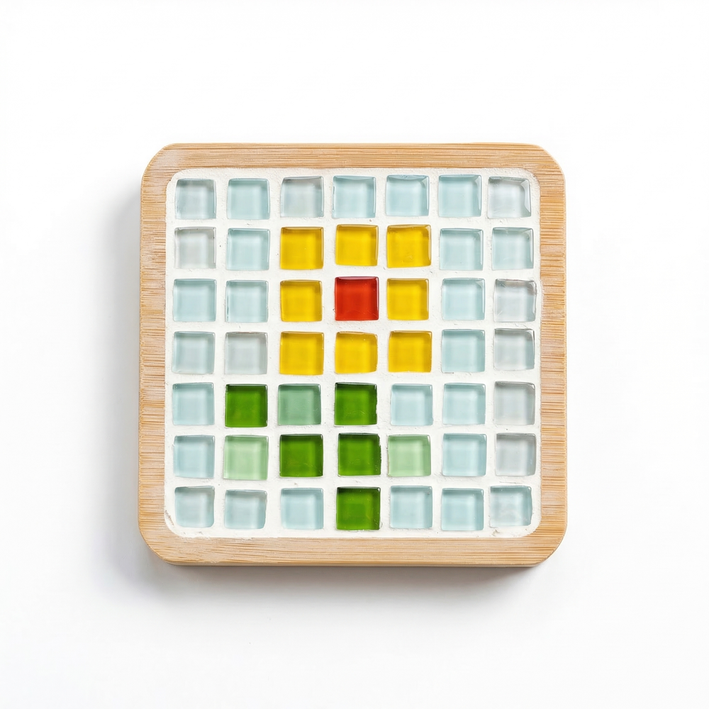 Mosaic Coaster Craft Kit – 12 Designs, Complete Materials & Ages 6+