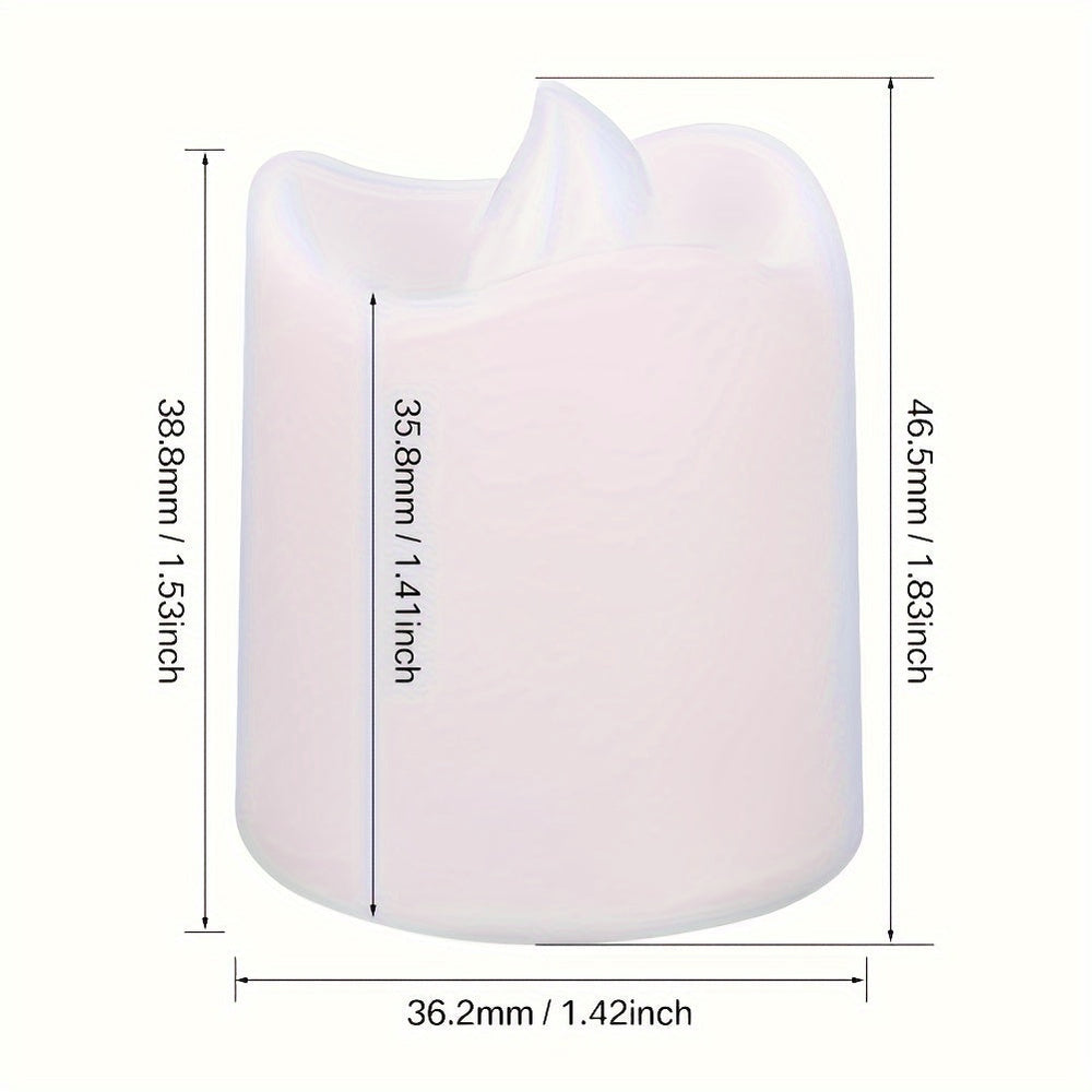 Enhanced Product Title: "Flammenlose LED-Teelichter - Realistische, batteriebetriebene Kerzen für stimmungsvolle Beleuchtung | Sicher & langlebig" 

This title includes relevant keywords and highlights key features to improve visibility and appeal in Goog