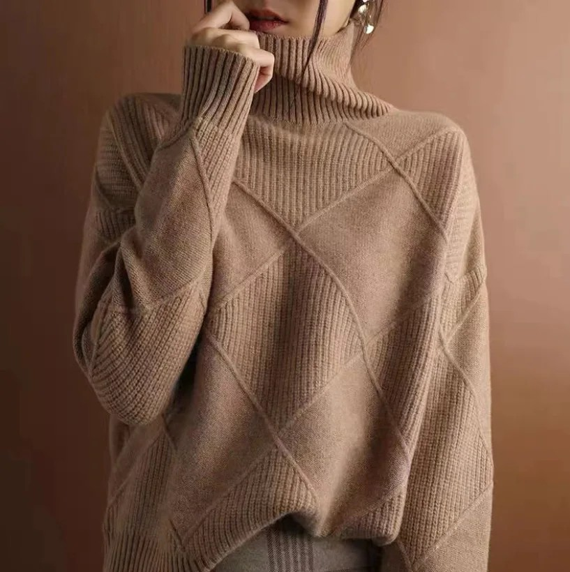 Charlotte High-Neck Pullover - Stylish & Chic Women's Sweater