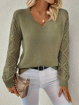 Enhanced Product Title: Wendy™ - Eleganter Langarm-Pullover mit V-Ausschnitt für Damen – Stilvolles Design für jede Gelegenheit

This title includes relevant keywords while maintaining clarity and appeal for potential customers.
