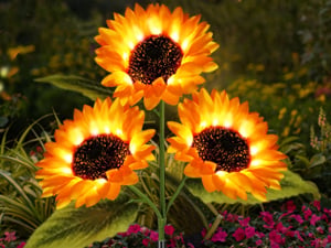 Solar Sunflower Garden Stake Light – IP65 Waterproof, 74 cm & Warm White LED