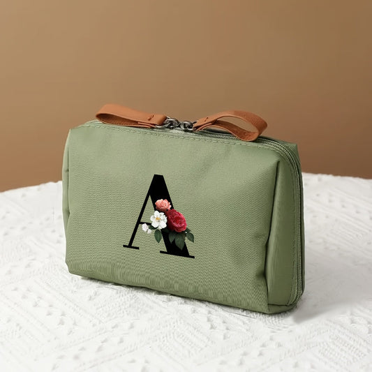 Makeup Bag Cosmetic Organizer – Travel Size, Letter Case Design & Mother's Day Gift