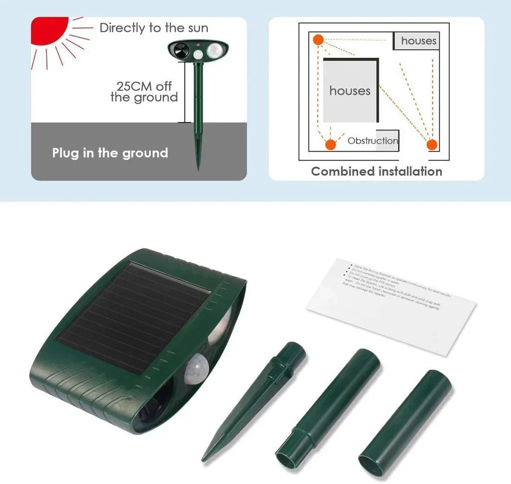 BowLift | Solar-Powered Ultrasonic Deer Repeller - Effective Deer Deterrent for Gardens & Yards in 48 Hours
