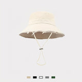 Women's Bucket Hat – Cotton, UV Protection & Adjustable Drawstring