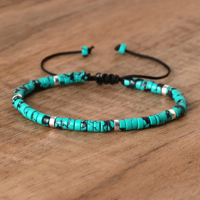 Seraphina – Braided Bracelet with 2.4mm Natural Stone Beads
