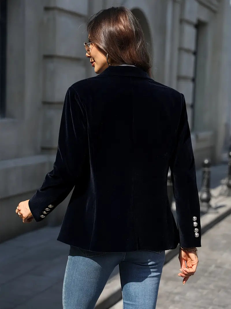 Enhanced Product Title: Julissa™ Elegant Velvet Blazer for Women - Stylish & Sophisticated Outerwear

This optimized title includes relevant keywords while maintaining clarity and appeal for potential buyers.