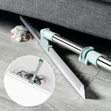 Telescopic Floor Squeegee Mop – 180° Swivel Head, Silicone Blade, 78–126cm