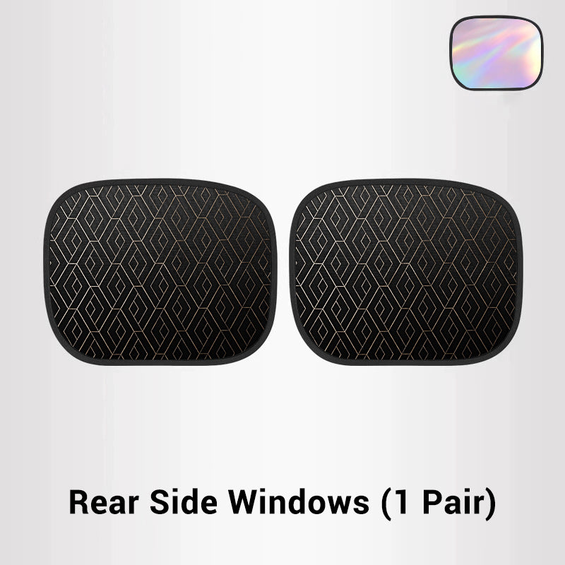 Car Sunshade Set – UV Protection, Static Cling & 4-Piece Universal Fit