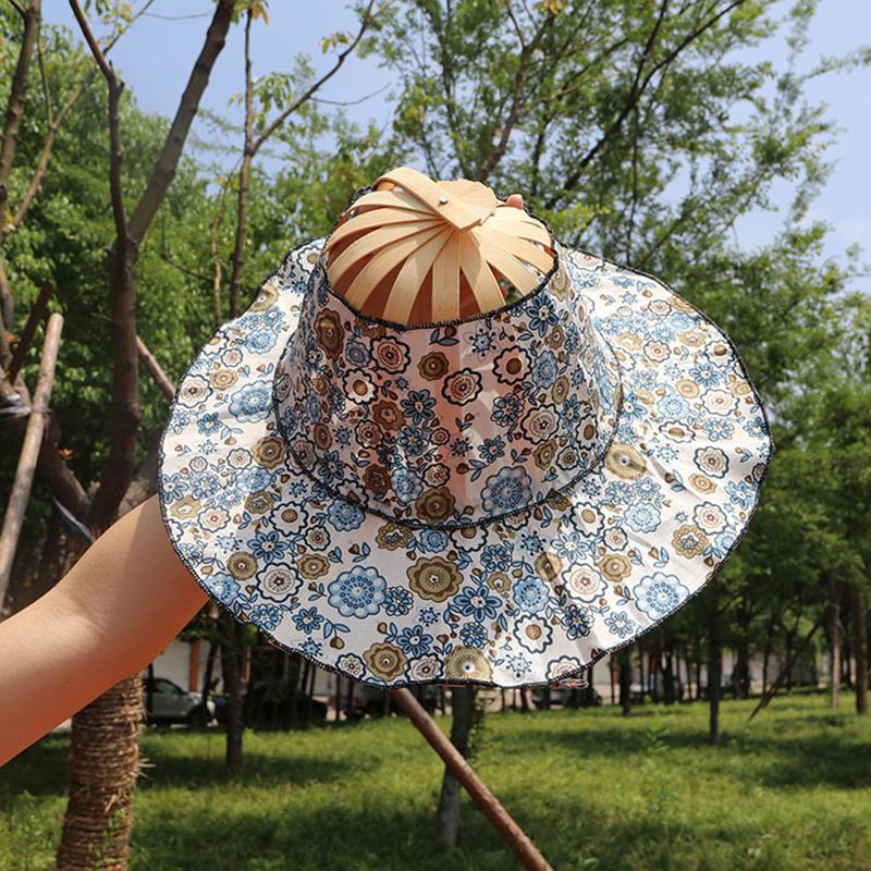 Women's Foldable Sun Hat – UV Protection, Bamboo Silk & Adjustable Chin Strap
