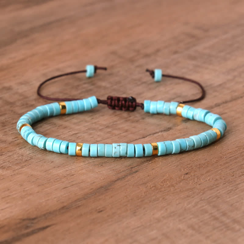 Seraphina – Braided Bracelet with 2.4mm Natural Stone Beads