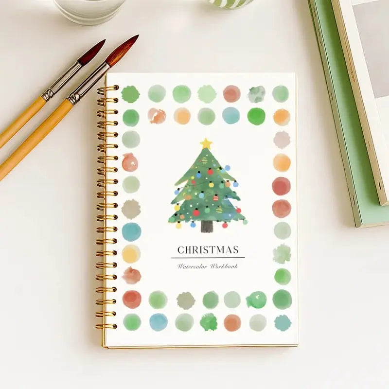 Watercolor Paint Set with Workbook – 16 Colors, Round Brush & 12 Bird Motifs