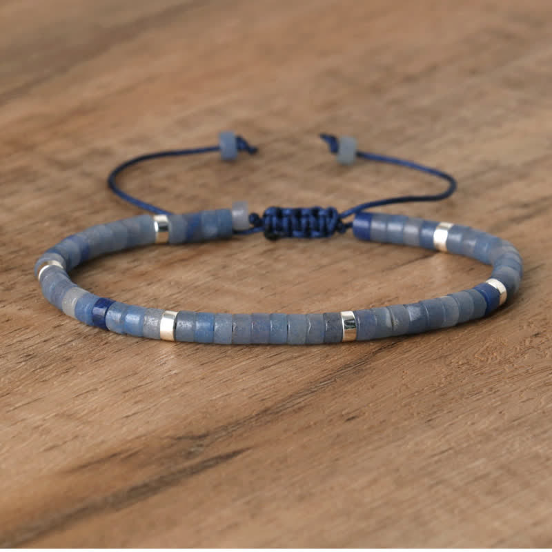 Seraphina – Braided Bracelet with 2.4mm Natural Stone Beads