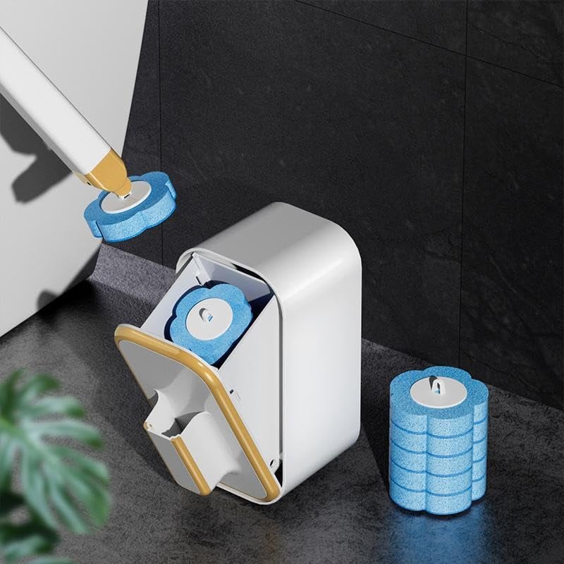 Disposable Toilet Brush – Wall-Mounted, Antibacterial Heads & 3 Scents