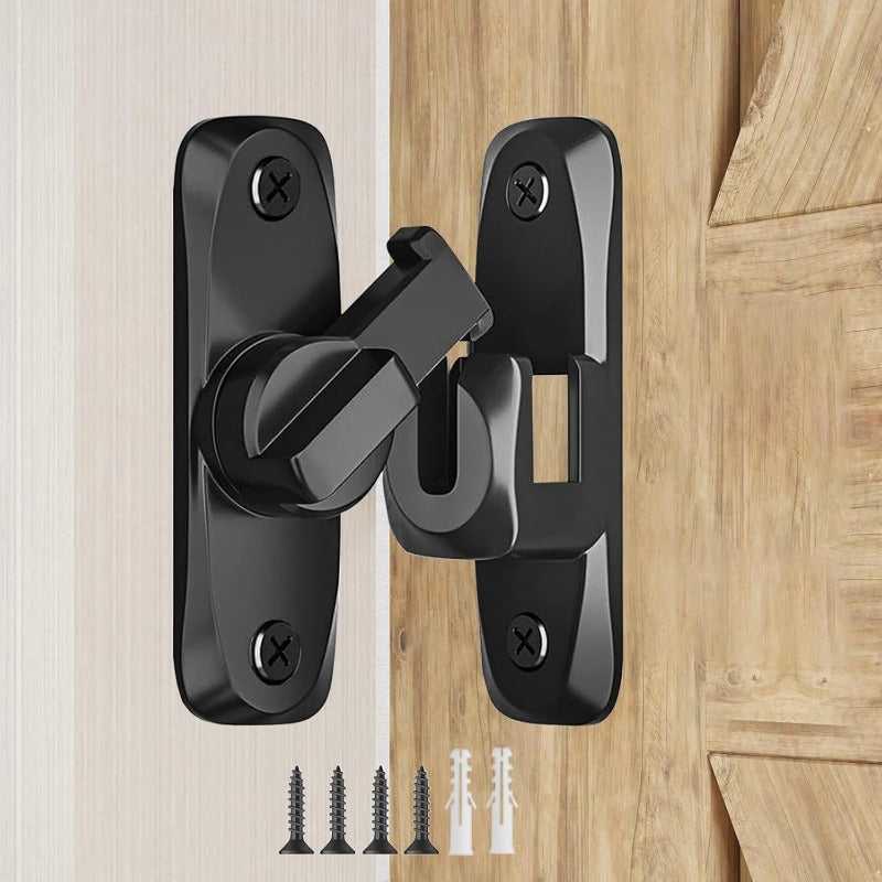 Universal Adjustable Door Latch – Zinc Alloy, 90°/180° Angle & Screw or Adhesive Mount