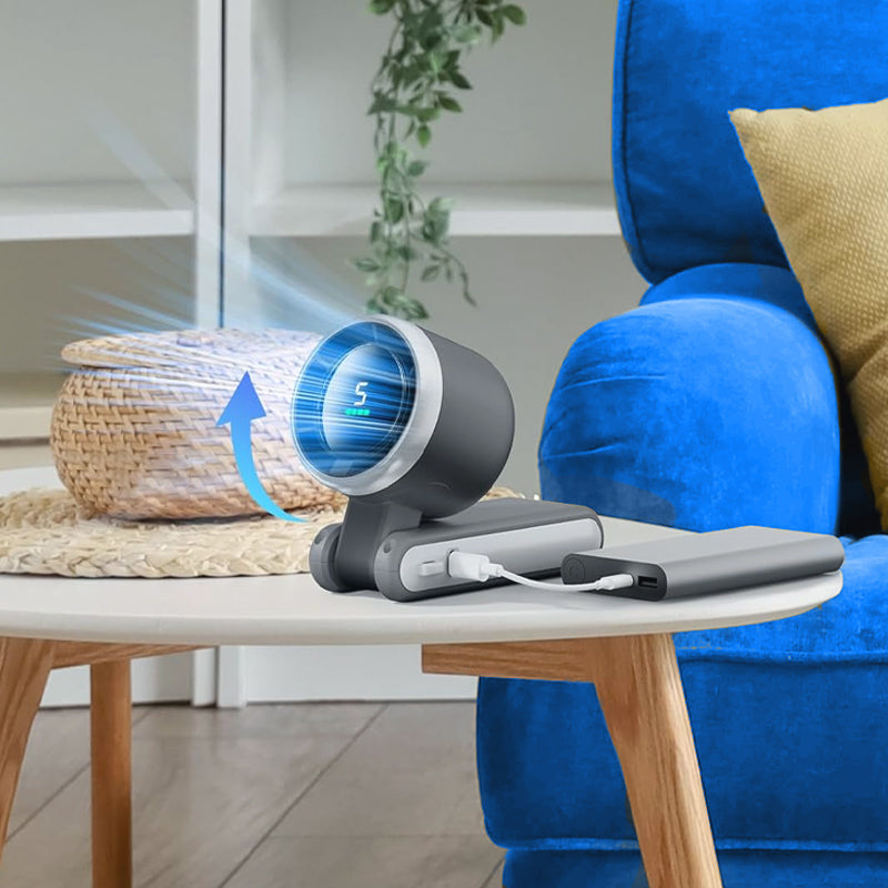 Foldable Handheld Fan – 5 Speed Settings, LED Display & USB-C Fast Charging