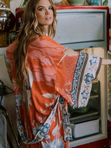 Isabella – Red Floral Print Kimono