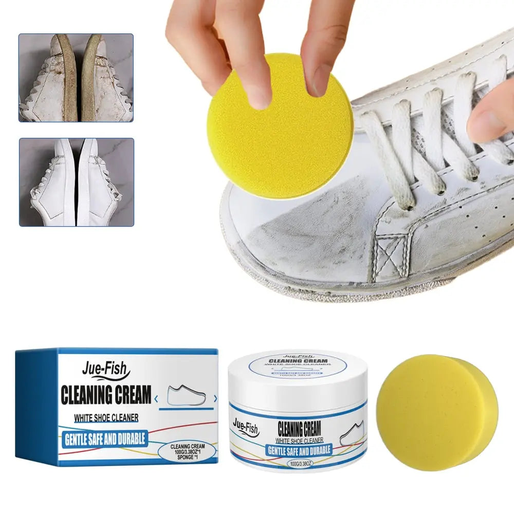 Kalsten | 2-piece set white shoe cleaning cream – gentle stain remover for brilliantly clean shoes!