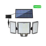 Solar Motion Sensor Wall Light – 106/144/280 LEDs, 120° Detection & Remote Control