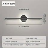 Luxe LED Mirror Wall Light | Minimalist Black & Gold Wall Lamp