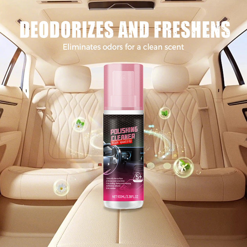 Car Interior Polish – 100ml for Leather & Plastic, Antibacterial UV Protection