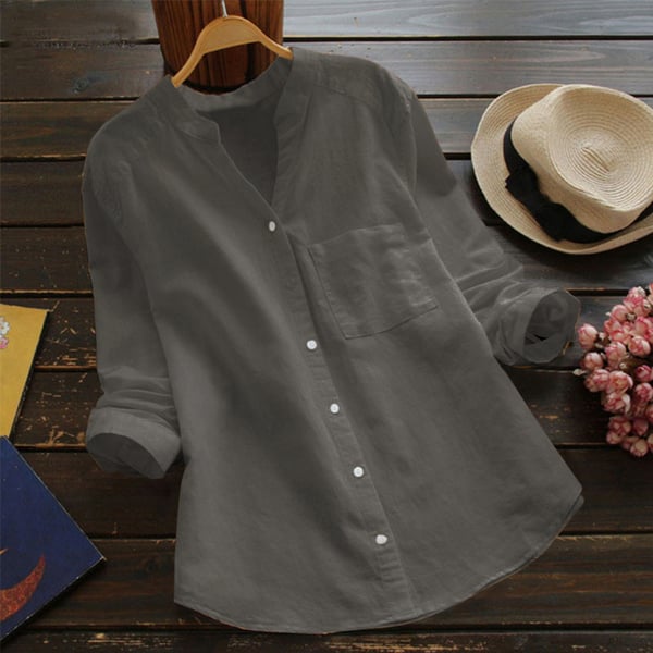 Isla – Women's Long-Sleeve Linen Shirt