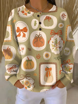 Enhanced Product Title: "Freja Herbstpullover mit Schleifen & Kürbis-Design – Stilvoller Damenpullover für die Herbstsaison" 

This optimized title includes relevant keywords while maintaining clarity and appeal for potential buyers.