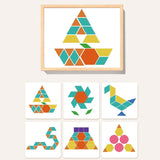Magnetisches Holz-Puzzle mit geometrischen Formen