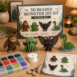3D Beaded Craft Kit – Glass Bead Animal Figures, Beginner-Friendly & 12 Motif Sets