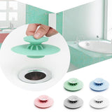 Drain Stopper with Hair Catcher – Push-Button, Silicone & Universal 4-5 cm Fit