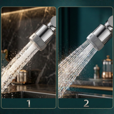 1080° Swivel Faucet Aerator – 2 Spray Modes, Splash-Free & Universal Fit