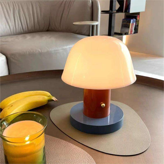 Mushroom Table Lamp – Modern, Rechargeable & LED Design