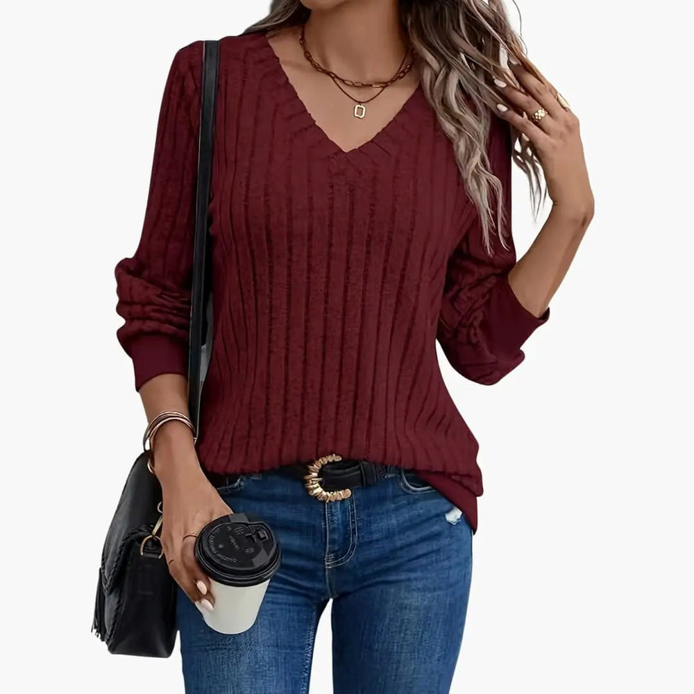 Women's Sweater – V-Neck, Long Sleeve & Pullover Style