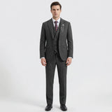 Yves - 3-Piece Herringbone Patterned Suit