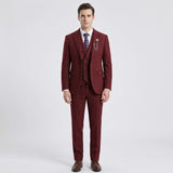 Yves - 3-Piece Herringbone Patterned Suit