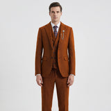Yves - 3-Piece Herringbone Patterned Suit
