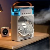 BreezeMaster Pro 3-in-1 Fan with 7-Color LED Light | Versatile Cooling & Ambient Lighting Solution