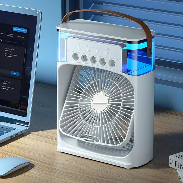 BreezeMaster Pro 3-in-1 Fan with 7-Color LED Light | Versatile Cooling & Ambient Lighting Solution