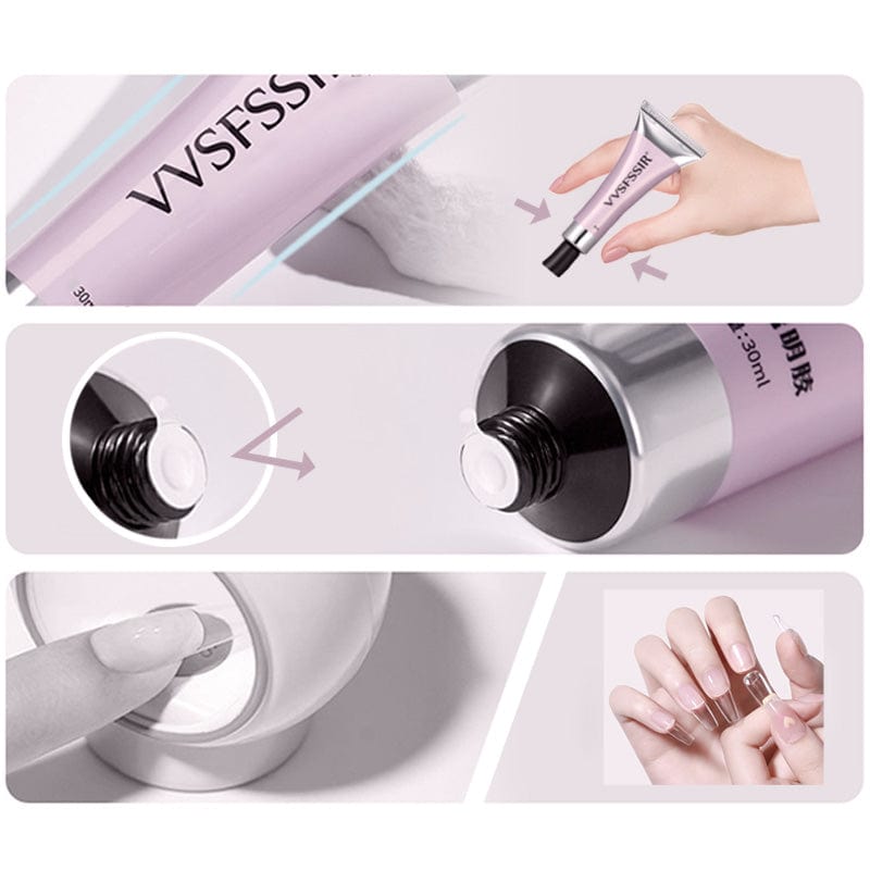 Long-Lasting Press-On Nail Glue Gel for Durable Nail Art - Easy Application & Strong Hold