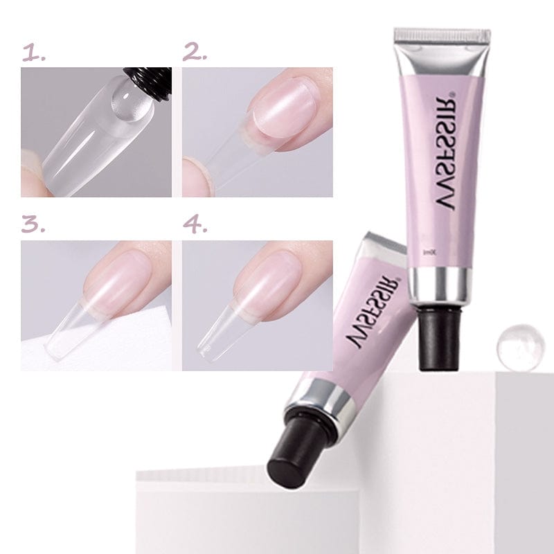 Long-Lasting Press-On Nail Glue Gel for Durable Nail Art - Easy Application & Strong Hold