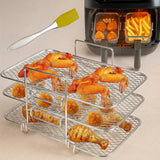 3-Tier Air Fryer Rack for Even Cooking - Versatile Accessory for Air Fryers