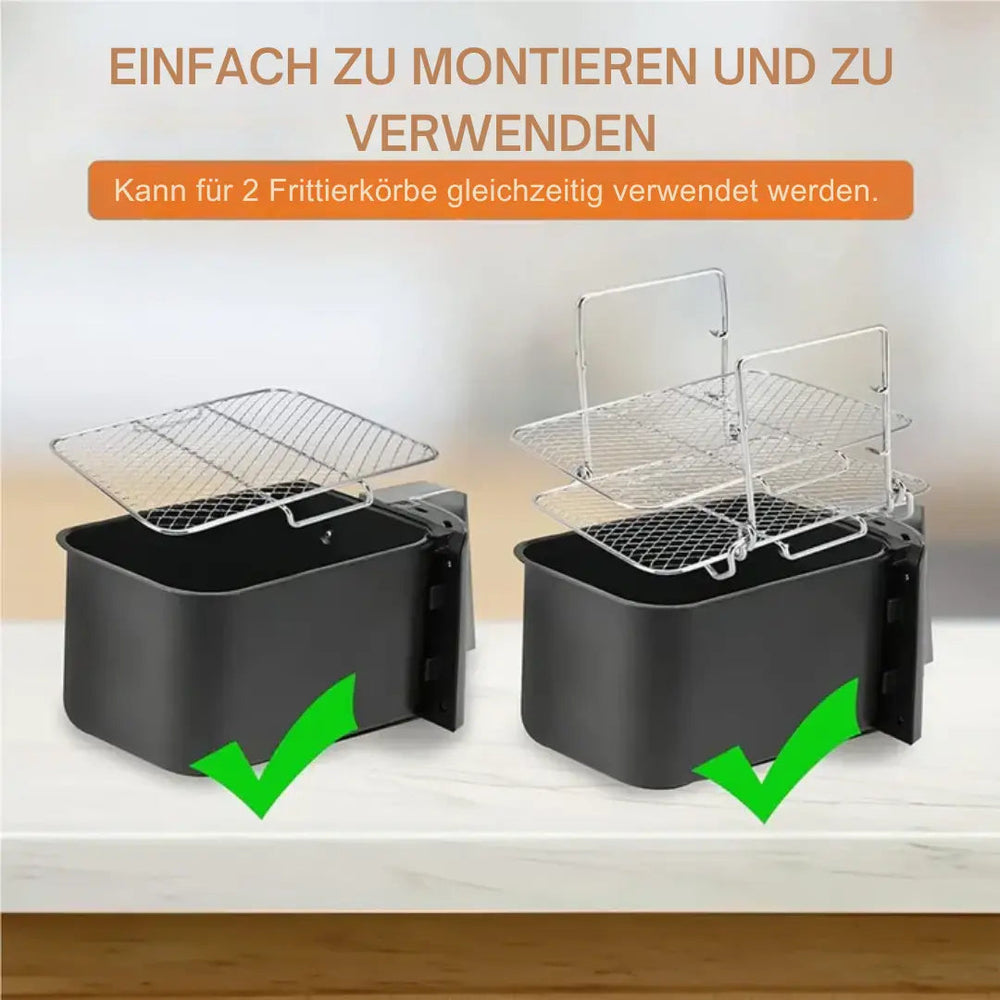 3-Tier Air Fryer Rack for Even Cooking - Versatile Accessory for Air Fryers