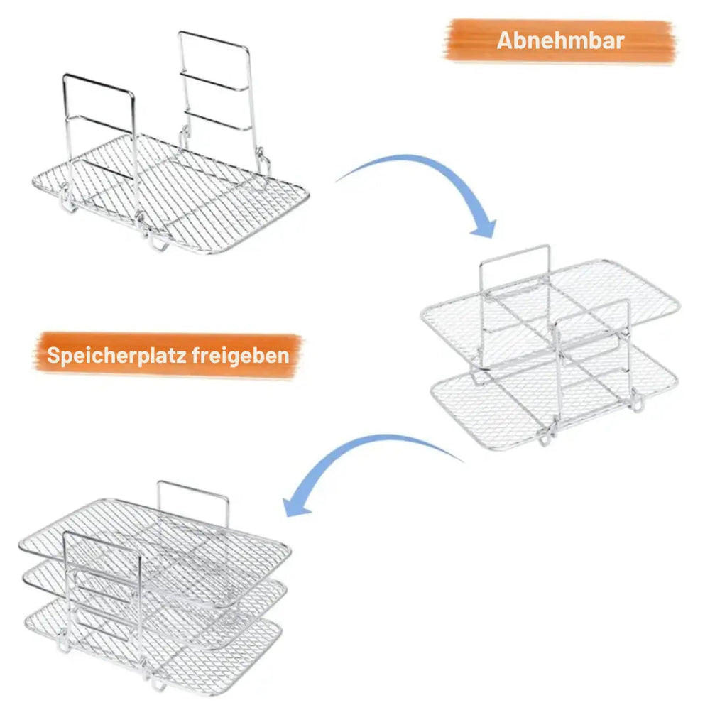 3-Tier Air Fryer Rack for Even Cooking - Versatile Accessory for Air Fryers